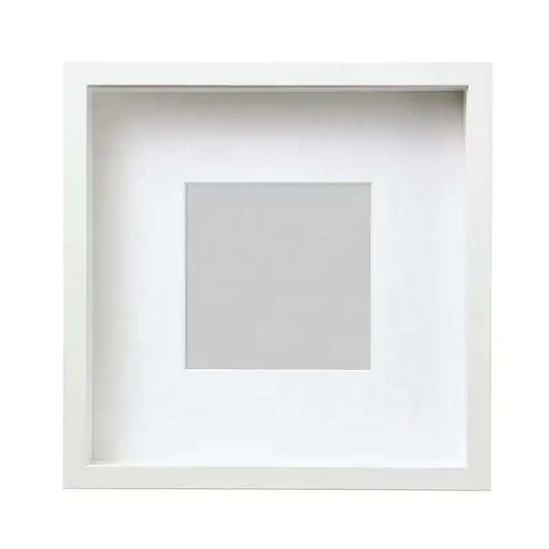 7x7 8x8"9x9" 10x10" 3cm Deep Black White Display Frame Shadow Box Frame With Picture Mount Organic Glass Frame