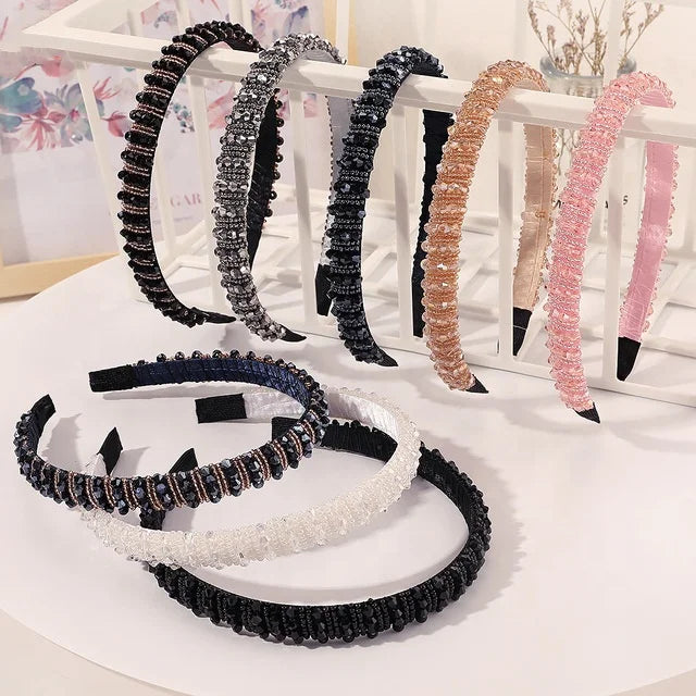 New Design Wholesale Beaded Headband Wedding Hair Accessories Women Crystal Headbands Accesorios Mujer