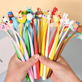 Creative Cute Blue 0.5mm Gel Pen for Primary School Students High Value Cartoon Rocking Design for Stress Relief Student Plastic