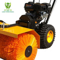 Hand-pushed Steel 4-Stroke Turf Grooming Brush Machine 800mm Working Width Snow-Covered Ground Cleaning Synthetic Lawn