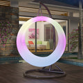 16 Color Change Decor Lighting Plastic Outdoor Garden RGBW LED Swing Lighted Hanging LED Illuminated Patio Swings Chair