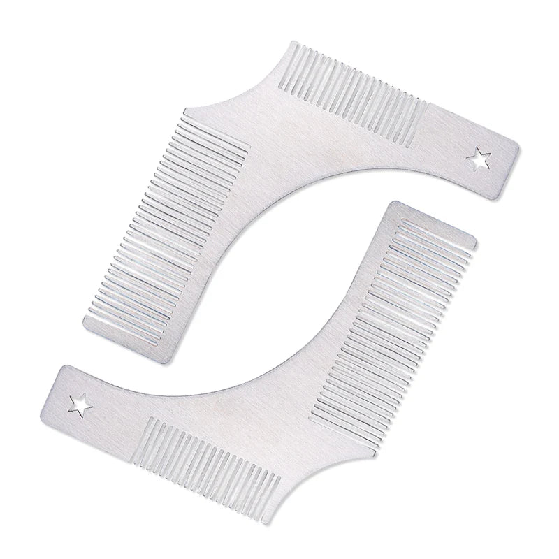 Stainless Steel Beard Whisker Comb Men Trimming Moustache Modeling Tool Stainless Steel Comb Special Men's Beard Whisker Comb