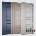 China Yohome Factory Custom Wood Door for Modern Internal Room Wooden Flush Door Paint Interior Door