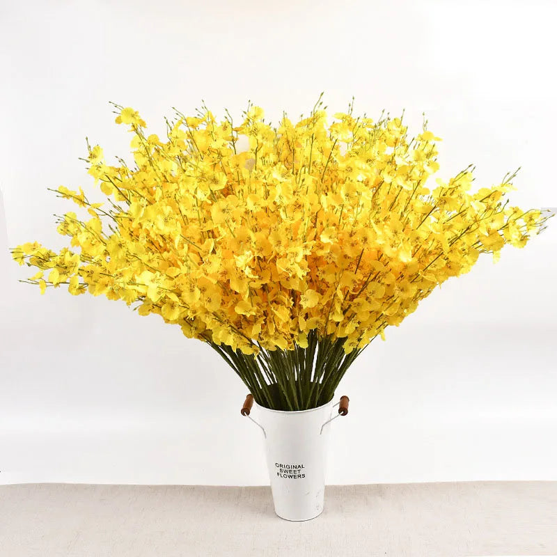 AF0562 Castle Factory Wholesale Artificial Orchid Dance Flower Artificial Blue Orchid in Vase for Wedding Centerpiece Flower