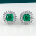 Snowflake CZ Cubic Zircon Earrings Gift Jewelry Square S925 Silver Yellow Stone Stud Earrings Flower Pave Zircon Stud Earrings
