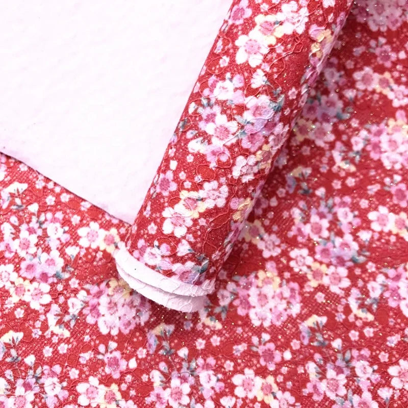 BY6278 Eco-Friendly Printed Flower Glitter Lace Mesh Fabric Sheets for Furniture Decorative Craft Curtains Bags Shoes Outdoor