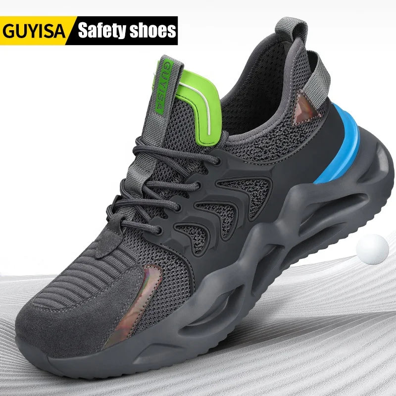 For New Fashion Lightweight Steel Toe Outdoor Safety Shoes-All Season Accept Customized
