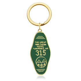 Hot Sale Tv Show Zinc Alloy Film and Television Around Twin Peaks 315 Room Key Chain Hotel Room Card Souvenir Pendant