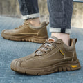 GUYISA Comfortable Brown Work Safety Shoes Soft Outdoor Sports Steel Toe Non-Slip Anti-Smash for Factory Use in Summer Autumn