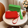 Fashionable Multi-Purpose Silicone Zipper Storage Bag Waterproof Candy Pattern Cosmetic Makeup Bag