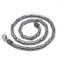 BOCAI S925 Sterling Silver Necklace New Fashion Thick 4mm-7mm Link Chain Argentum Jewelry with Gold for Women and Men