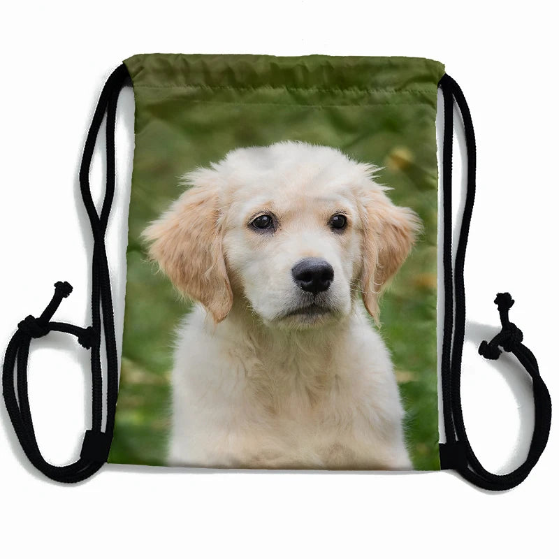 Factory Custom Drawstring Bag Cartoon Canvas Sports Drawstring Backpack