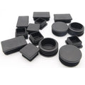 Plastic Square Tube Plugs Black 25MM Anti-Slip Eco-Friendly End Plugs Inserts for Furniture Pads and Hardwood Floor Protection