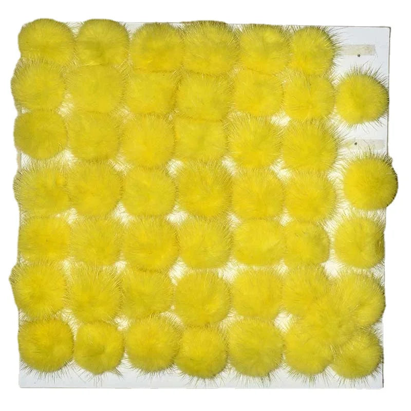 MWFur Mink Fur Pompom for Accessories for Fashion Season Winter Season Street Fashion DIY Material 6cm Big Mink Fur Ball