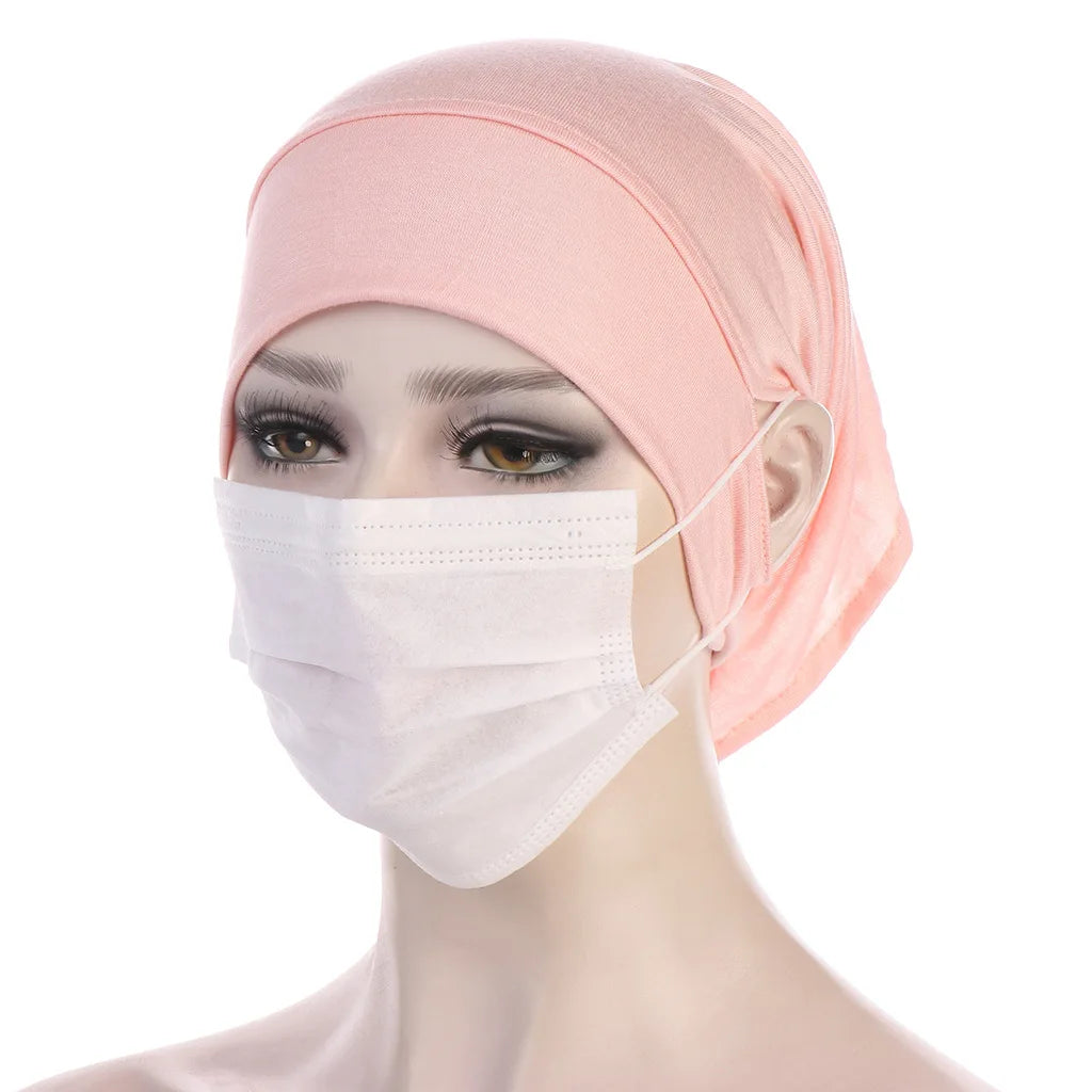 New Soft Modal Fabric Fashionable and Comfortable Flat Brim Ear Hole Sleeve Women's Headscarf