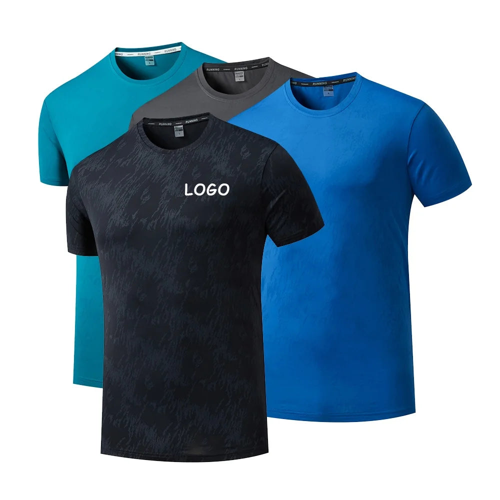 OEM ODM Blank Workout T Shirts Slim Muscle Fit Sports O-neck Tops Athletic Gym Shirts Men Mens Fitness Shirts