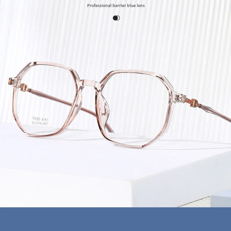 Acetate Color Glasses Frame ultra Light Personalized Computer Anti Blue Light Students Optical Glasses