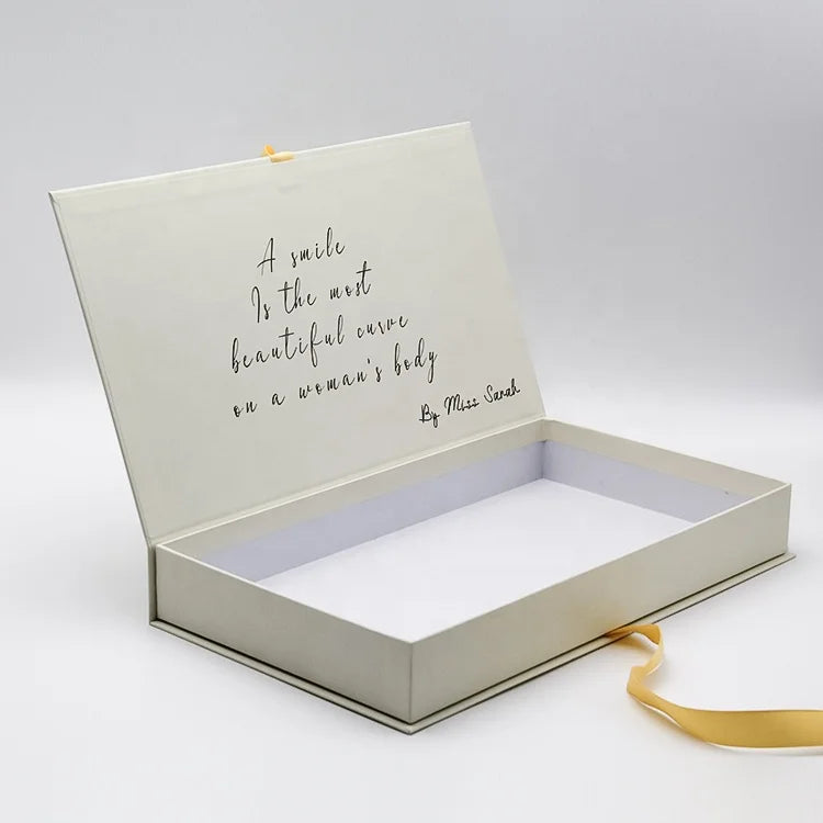 Custom Printing logo Magnetic Ribbon Gift Box with Magnetic Lid Luxury Perfumes Gift Set Paper Packaging Boxes for Hijab