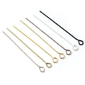 200pcs/bag 16 20 25 30 35 40 45 50mm Eye Head Pins Classic 7 Colors Plated Eye Pins for Jewelry Findings Making DIY Supplies