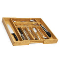 Ownswing Wholesale Bamboo Cutlery Drawer Organizer Expandable Kitchen Tray Storage Box Multi-Use for Desk Wood Pattern Model
