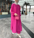 Ramadan EID Abaya Muslim Kaftan Long Sleeve Maxi Dress Women Spring Autumn Four Lightweight Breathable Polyester Middle East