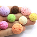 Simulaiyon Colorful Ice Cream Scoop Kitchen Toy Flatback Resin Charms Sweet Food Ball Hair Pin Ornament and Jewelry Findings