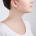 Minimalist Statement Sterling Silver Hoop Earrings Gift for Her 10mm 16mm 20mm 30mm 40mm 50mm
