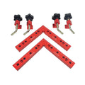 Carpenter Square Ruler Woodworking Tool 90 Degrees L Shape Auxiliary Fixture Splicing Board 160mm Positioning Panel Fixed Clip