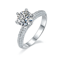 Luxury Jewelry Diamond Ring Gold Direct Selling Fashion Plated S925 Vvs D Colour Moissanite Circular 1.5ct Engagement White