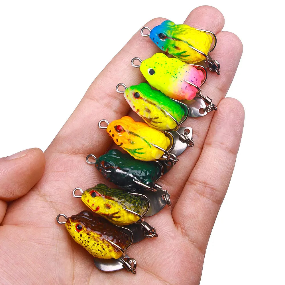 Hengjia 25mm 3.4g Frog Soft Fishing Lures Japan Plastic Silicone Lures Artificial Accessories Fishing Bait MegaBDM
