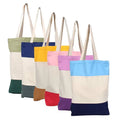 Custom Printed Logo Reusable Long Shoulder Belt Canvas Cotton Shopping Tote Bag