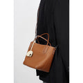 Women's Retro Genuine Leather Clutch Purse Tote Shoulder Bags Cowhide Soft Leather Handbag Color Contrast Simple Candy Ladies