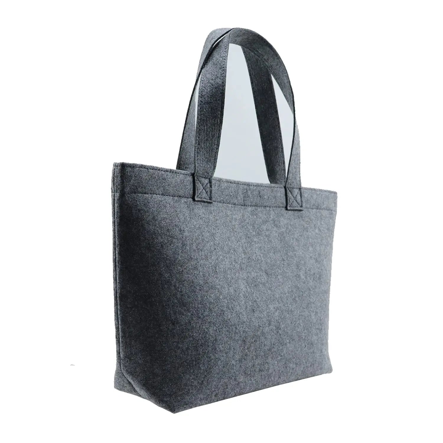 Customized Fashion  Reusable Wool Felt Shopping Bag Printing Logo Eco Recycled Felt Foldable Bag Hand Made Felt Tote Bag