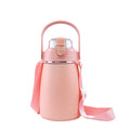 New Design Stainless Steel Vacuum Flask Cute to School With Straw Large Capacity Water Bottle Children Pot-Bellied Cup