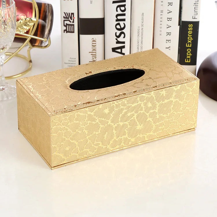 Rts Functional Mid-Level Hotel Home Restaurant Supplies Leather Paper Tissue Paper Storage Box Boxes Covers Holder