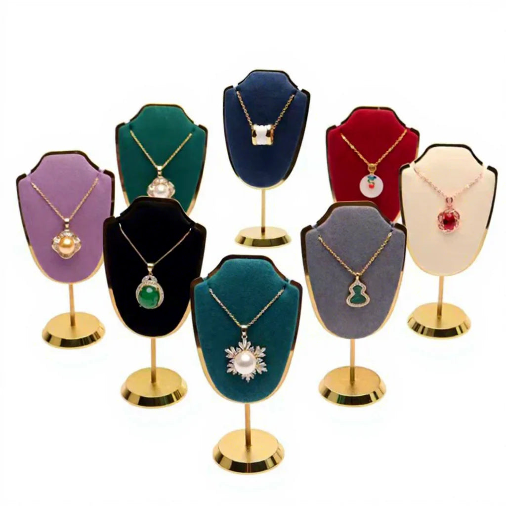 Zebo Luxury Custom Jewelry Display Stand with Necklace Holder OEM Service Silk Screen Printing Fast Production