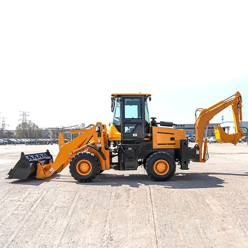 Free Shipping 4x4 Loader and Backhoe Excavator Wheel Mini Backhoe Loader