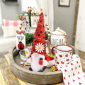 Wholesale Spring Faceless Old Man Ladybug Doll Sitting Figure Gnome Holiday Gift Ornaments Knitted Fabric Cotton 26x8x9cm