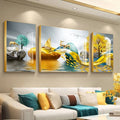 Living Room Decoration Sofa Background Triple Diamond Crystal Porcelain Painting Modern Simple Nordic Style Light Luxury