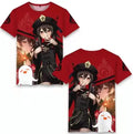 Ecowalson Custom Cute Anime T Shirt Men Hot Game Graphic Tees Kawaii Summer Tops Harajuku Cartoon T-shirt Funny Keqing
