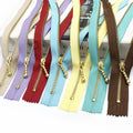 Deepeel A4-16 3# 12/15/20cm Close-end Gold Zipper for Clothing Bag Garments Accessories Metal Zipper