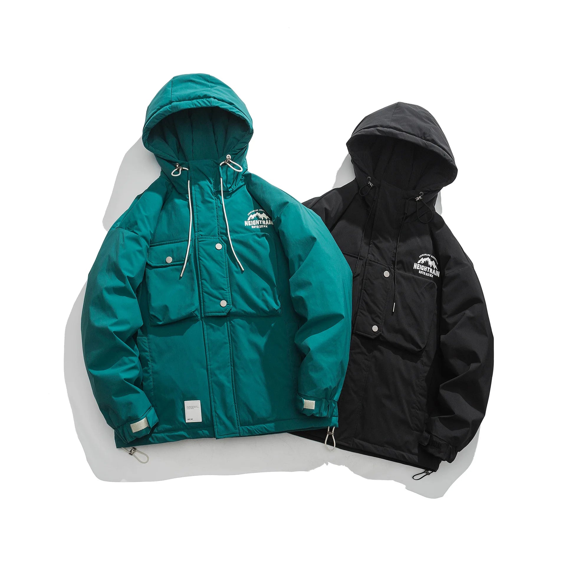 2024 Outdoor Jacket Man Fahion Wholesale Man Puffer Jackets Front Pocket Design Green Puffer Down Jacket