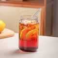 Hxglass glassware 540ML High Borosilicate Glass Milk Cup Classic Tumbler Design with Straw Glass Can