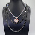 Ready to Ship Zircon Jewelry 3mm 4mm 6mm Round 5A+ CZ Diamond 316L Stainless Steel Hip Hop Tennis Chain