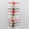 Handmade Bohemian Style Multi-Color Miyuki Crystal Heart Beaded for Bracelet for Women Perfect Religious Fashion Accessory for