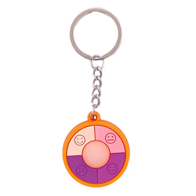 Wholesale Custom Outdoor UV Tester Soft PVC Rubber Keyring Ultraviolet Rays Sensor Indicator Detector Color Changing Keychain