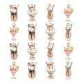 Enamel Ice Cream Charms Kawaii Summer Sweet Food Charms Cartoon Milkshake Chocolate Sundae Dessert Charms for Jewelry Making