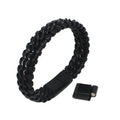 Wholesale Luxury Mens Black Magnetic Clasp Men Jewelry Bracelet Real Leather Bracelet