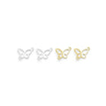 Hot Sales 925 Sterling Silver Gold Vermeil Hollow Butterfly Connector for Jewelry Making Pendant Charm
