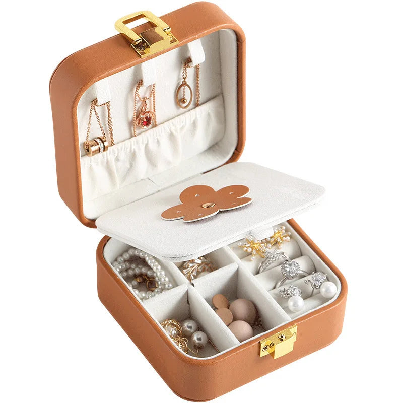 SSeeSY Custom Logo Luxury Necklace PU Leather Travel Jewelry Ring Gift case Boxes Packaging Box Organizer